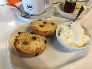 A scone at The Smithy in New Galloway