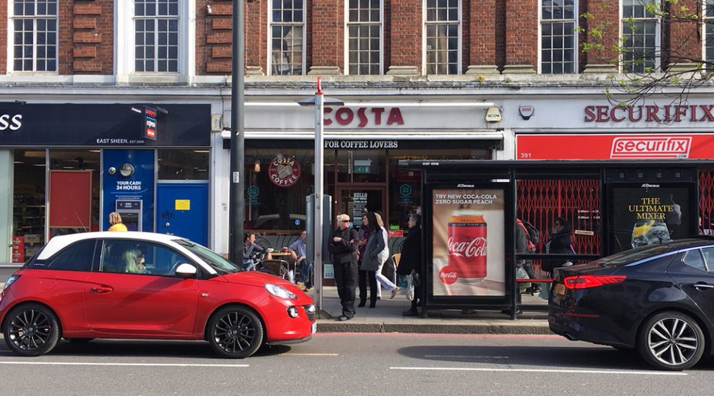 External view of Costa Coffee in East Sheen