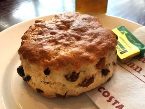 A scone at Costa Coffee in East Sheen