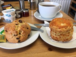 Scones at The Drift Café, Cresswell