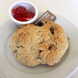 A scone at Hauxley Wildlife Centre