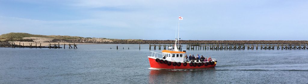 The ferry to Coquette Island off Amble, Northumberland