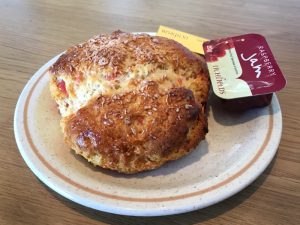 A scone at the Almond Tree Café, Falkirk