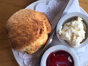 A scone at the Clyde Tearoom, Skelmorlie