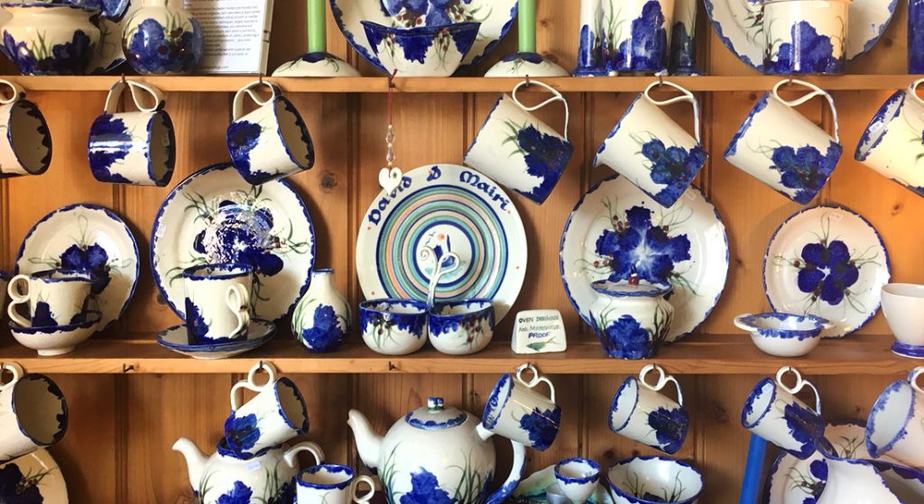 Some of the pottery at the Coffee Kiln Café, Bucklyvie