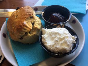 A scone at the Coffee Kiln Café, Bucklyvie