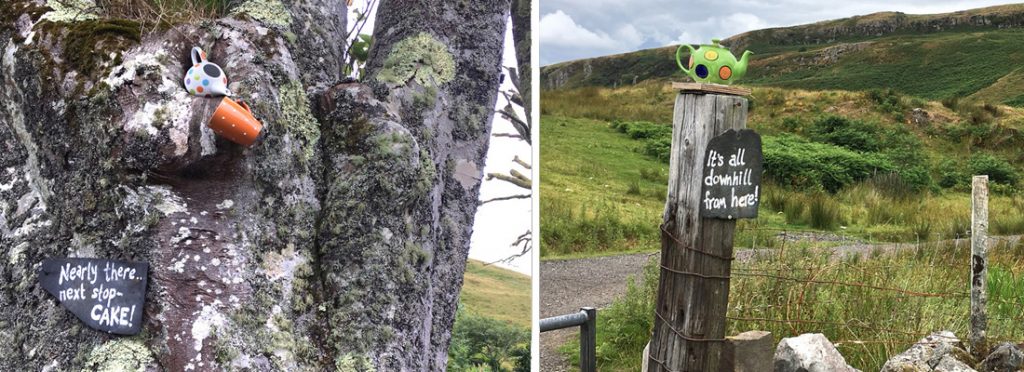 Signpost for the Kerrera Tea Garden on the Isle of Kerrera