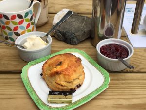 A scone at the Kerrera Tea Garden on the Isle of Kerrera