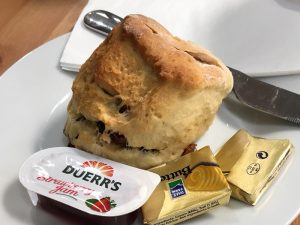 A scone at the Clock Tower Café, Pittenweem