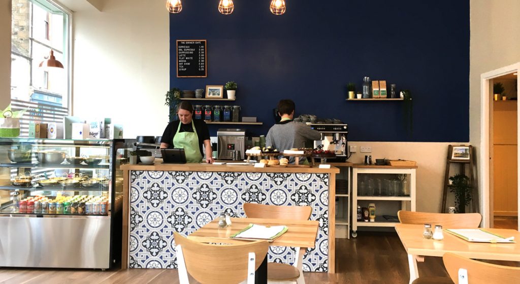 Internal view of the Corner Café, Falkirk