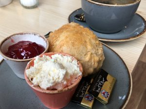 A scone at the Corner Café, Falkirk