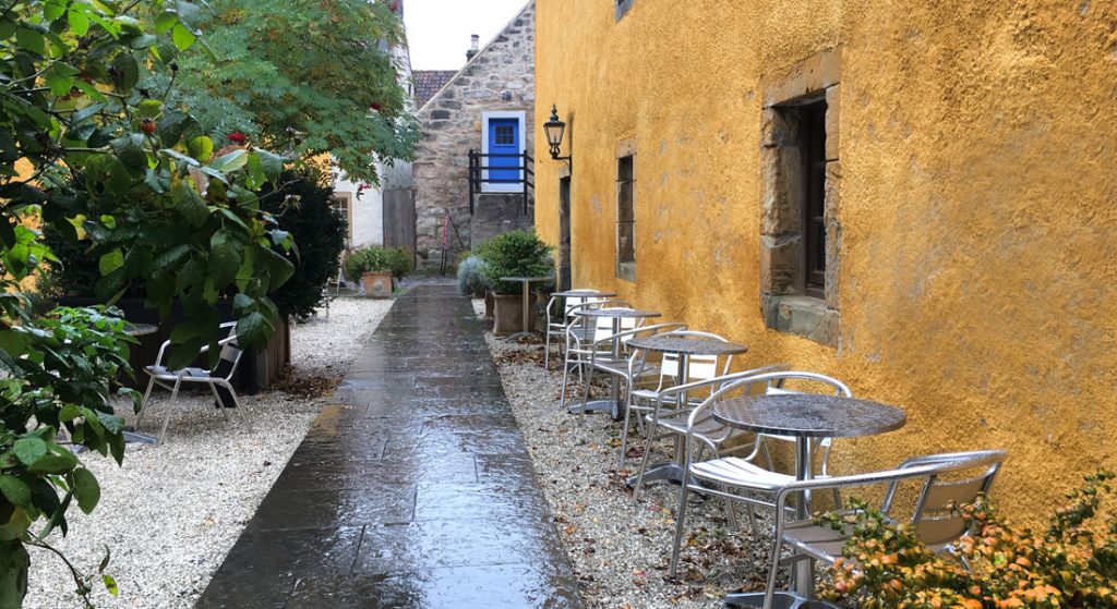 External view of Bessie's Tearoom, Culross