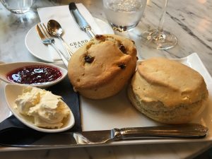 A scone at the Grand Café, Scotsman Hotel, Edinburgh