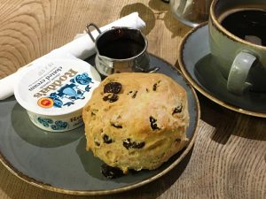 A scone at the Scottish Storytelling Centre, Edinburgh