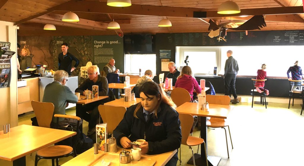 Interior view of Vane Farm Nature Reserve Café at Loch Leven