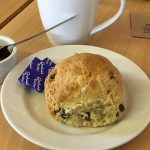 A scone at Vane Farm Nature Reserve Café at Loch Leven