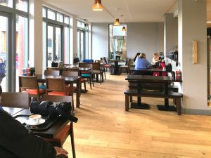 Interior view of London Wetlands Café