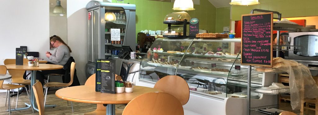 Internal view of Café Trio, Falkirk