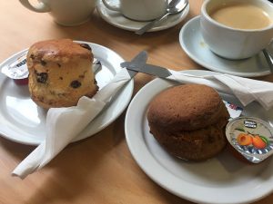 Scones at Café Trio, Falkirk