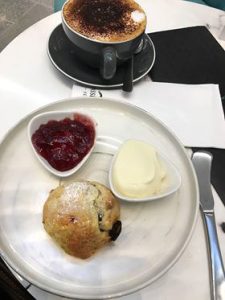 A scone at Passiontree Velvet Café, Toowoomba, Australia