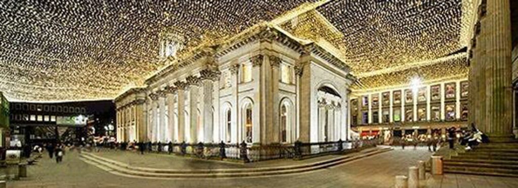 Christmas lights in Royal Exchange Square, Glasgow