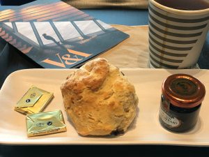A scone at the V&A Dundee Design Museum