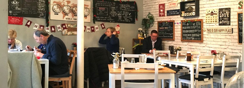 Interior view of the Fork & Mustard Café, Falkirk