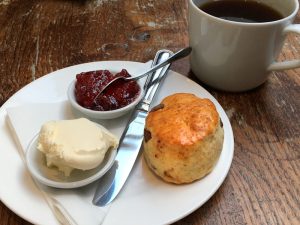 A scone at Orange Pekoe tea house in Barnes, London