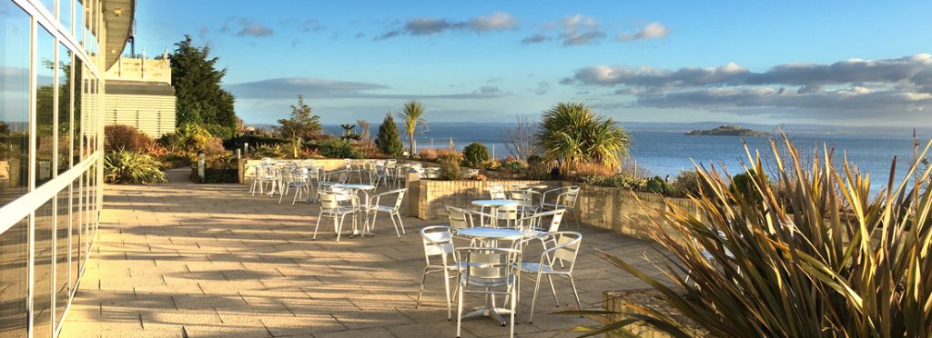 The terrace at the Bay Hotel at Pettycur Bay