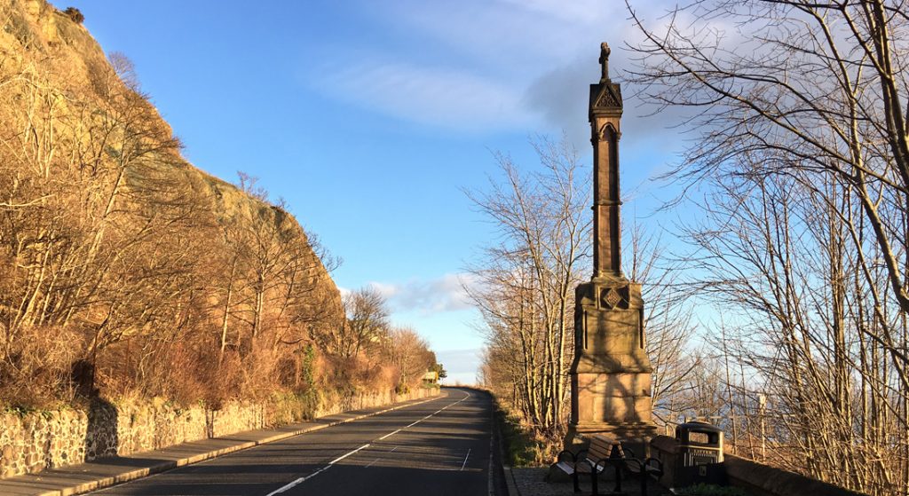 King Alexander III monument near the Bay Hotel at Pettycur Bay