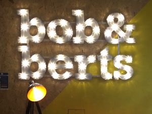Illuminated sign for Bob & Bert's, Falkirk