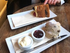 A scone at Burford House Hotel