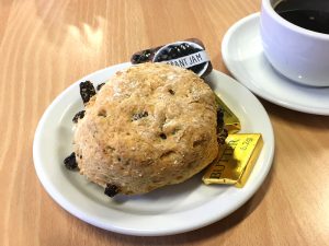 A scone at Café Ecosse, Fort William