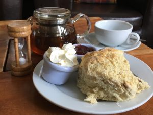 A scone at Glencoe Café