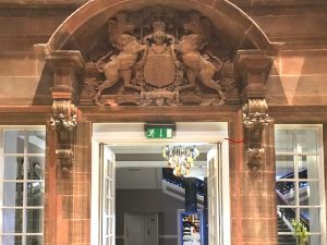 Interior view of Peacock Alley at Waldorf Astoria, Edinburgh