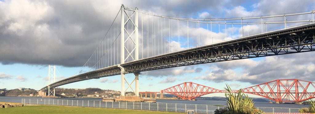 View of Forth Bridges from Scotts at Port Edgar