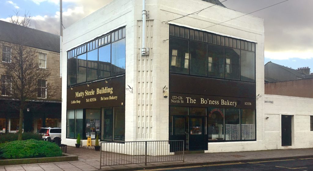 External view of the Matty Steele Cafe, Bo'ness