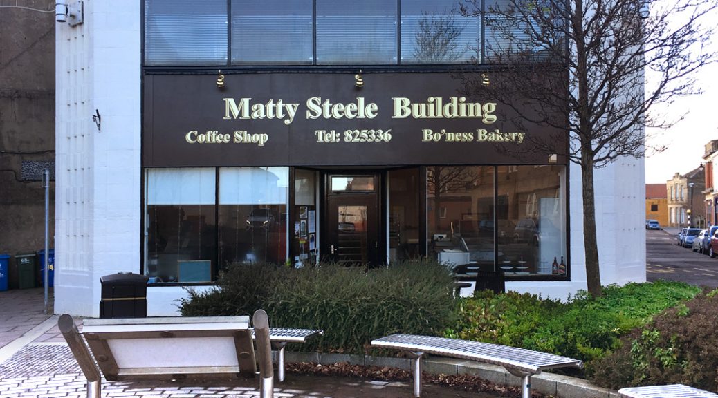 External view of the Matty Steele Cafe, Bo'ness