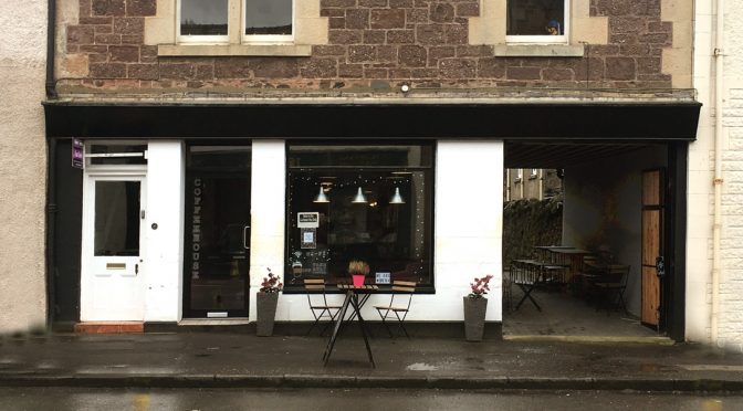 External view of teh Courtyard Coffee House in Callander