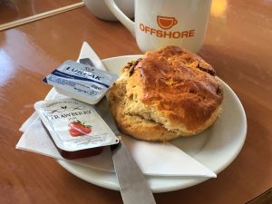 A scone at Offshore Cafe, Glasgow