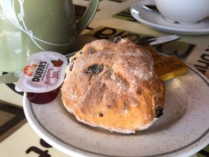 A scone at the visitor centre at the Callanish Stones on the Isle of Lewis