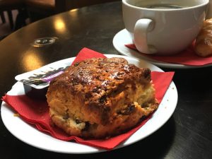 A scone at the Station Hotel in Newcastle