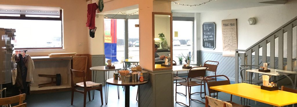 Internal view of the Hungry Gull Cafe in Uig, Isle of Skye