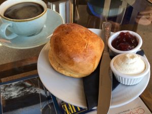 A scone at Loch Melfort Hotel