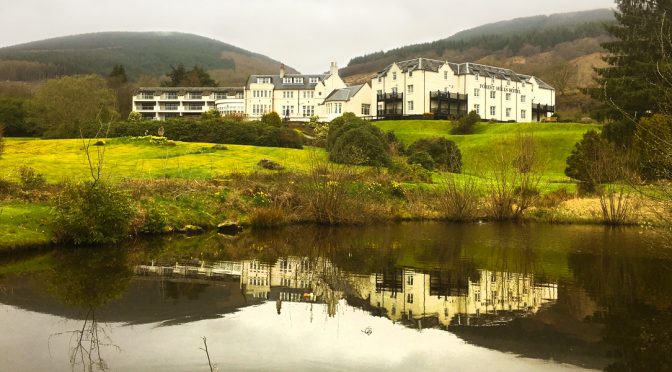 External view of the Forest Hills Hotel, Kinlochard