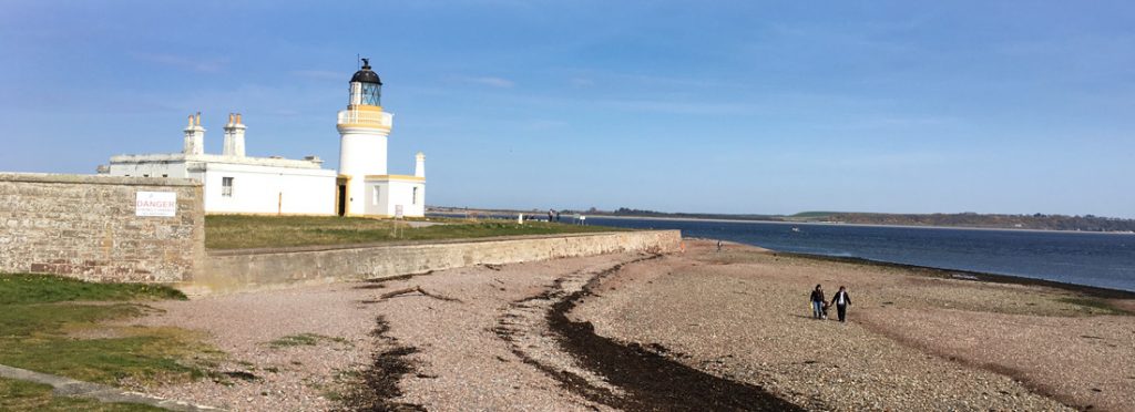 The Chanonry Point lighthouse at Chanonry Point, Fortrose