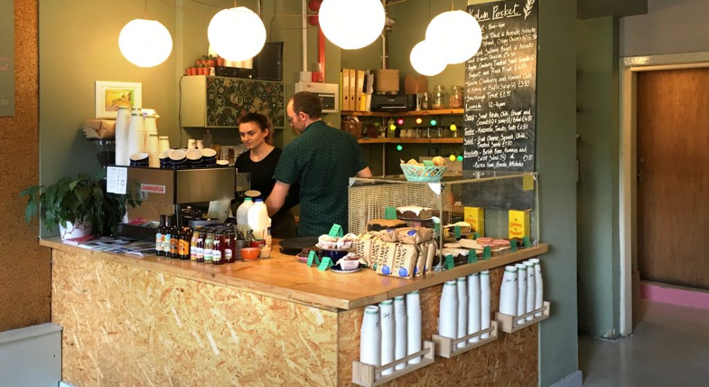 Internal view of the Kelvin Pocket Café, Glasgow