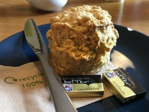 A cheese scone at the Kelvin Pocket Café, Glasgow