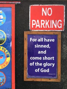 Parking sign at Portavogie Harbour