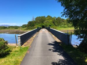 The bridge to the Isle of Eriska Hotel